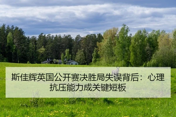 斯佳辉英国公开赛决胜局失误背后：心理抗压能力成关键短板